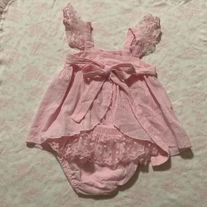 Pretty pink baby girl outfit